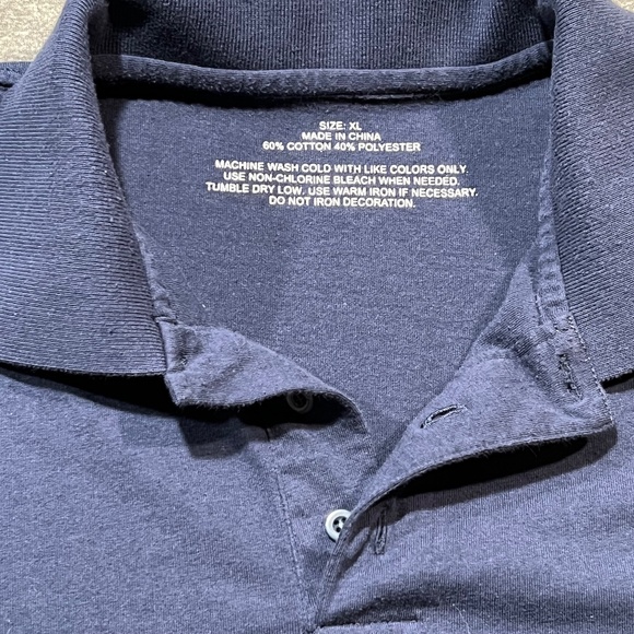 Vintage Blockbuster Employee Polo Navy with Left Arm Logo | Size Extra Large - Picture 5 of 8